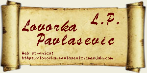 Lovorka Pavlašević vizit kartica